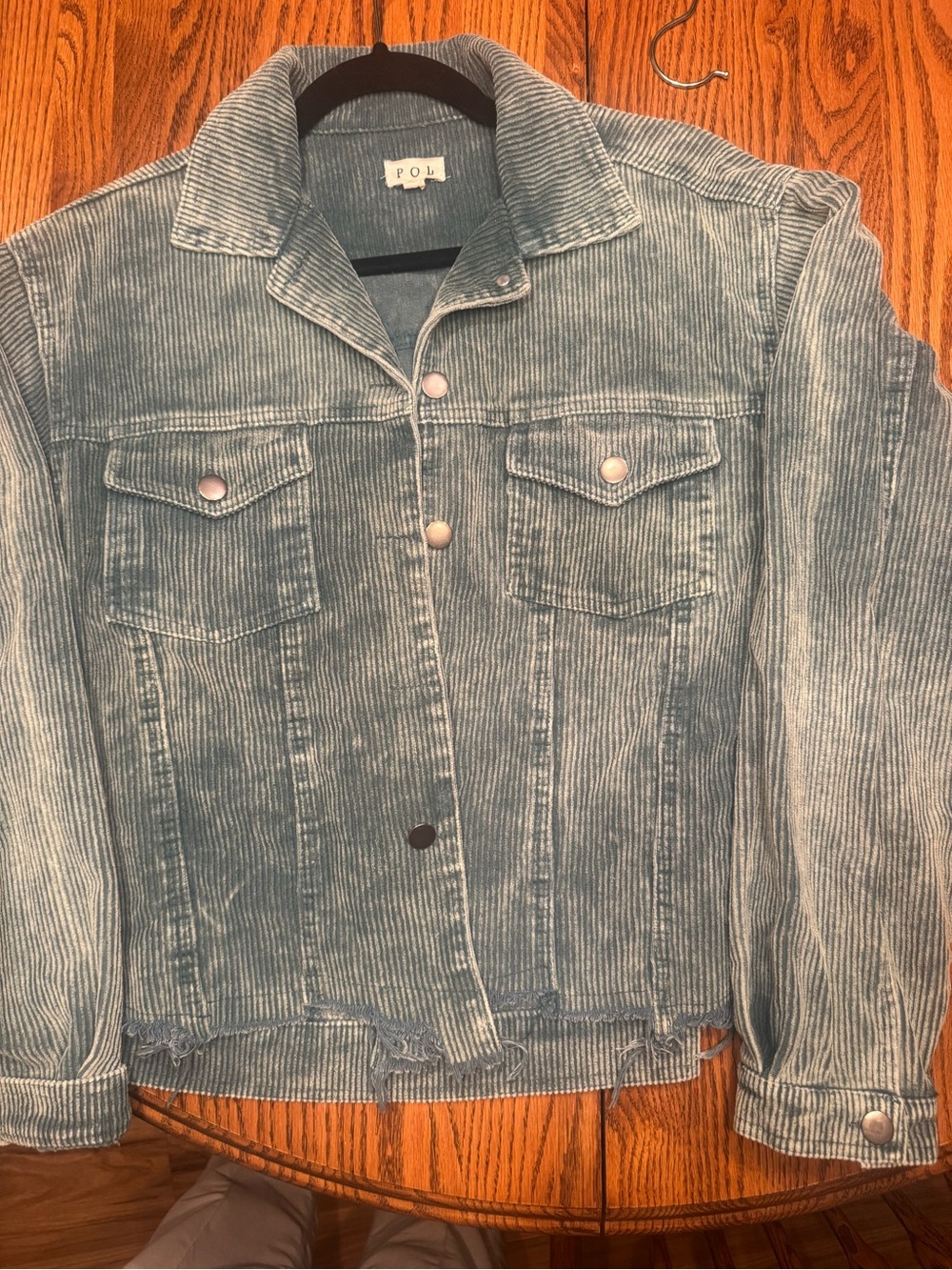 POL Army Green Corduroy Trucker Jacket - Picture 3 of 6